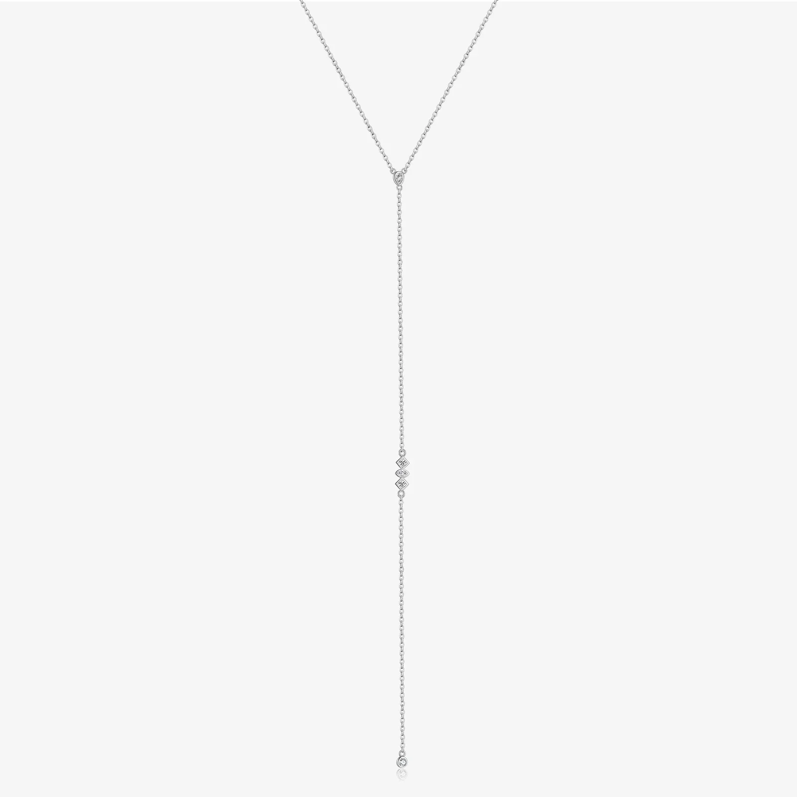 VEWANT Kobiety 925 Sterling Silver Długi łańcuch Cyrkonia Predant Naszyjnik 2024 Fine Fashion Luksusowa moda Drobny prezent Biżuteria imprezowa — zdjęcie 2
