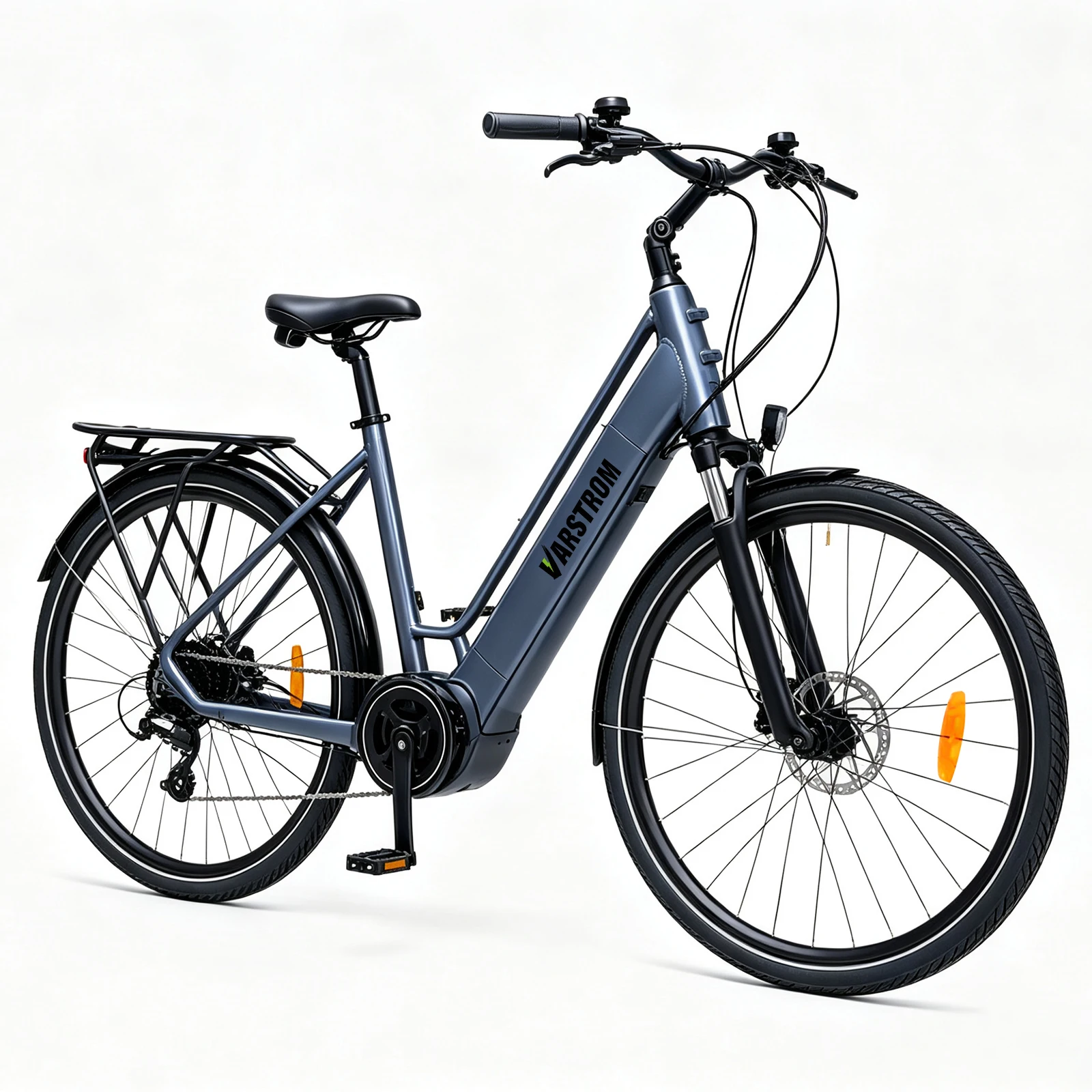 Bicicletta elettrica VARSTROM 700C 28" E-Bike da trekking per adulti, ECity Bike, batteria al litio rimovibile 36V 13Ah 468Wh, motore centrale BAFANG G210 250W M200, potenza di picco 500W, coppia