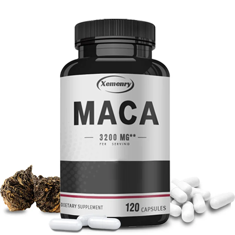 Maca - Helps with Athletic Performance, Muscle Repair and Fatigue Resistance, Improves Muscle Mass and Endurance - 120 Capsules