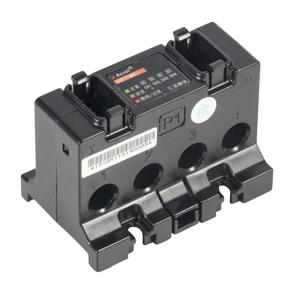 

Acrel AGF-M4T Smart PV Combiner Box 4 Loop DC Current Monitoring Module RS485 Modbus RTU Energy Meters for Solar Energy Acrel