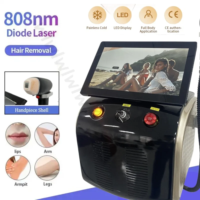 Ice Painless Alexandrite Laser Permanent Hair Remover 755nm 808nm 1064nm Diode Laser Hair Removal Machine Epilation Definitive