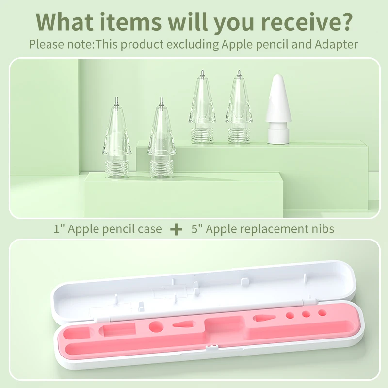 Box for Apple Pencil Case for Apple Pencil iPad Pen Accessories Includes 5 Pen Tips