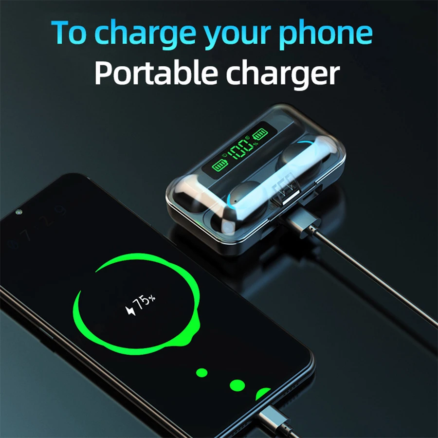 F9 Tws Drahtlose Kopfhörer Hi-Fi-Stereo-In-Ear-Funkkopfhörer Sportkopfhörer fürs Leben Gaming-Kopfhörer für iPhone Android