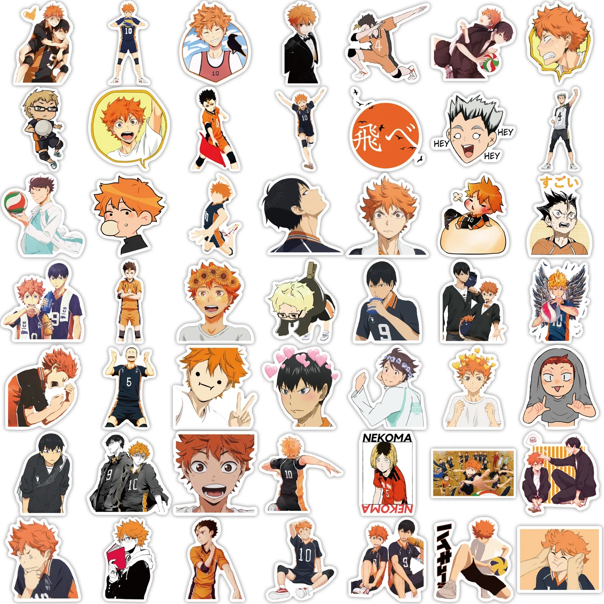 50 قطعة من ملصقات جرافيتي الرسوم المتحركة الكرتونية للأمتعة المزخرفة DIY للدراجات النارية والكمبيوتر المحمول وملصقات مقاومة للماء #6