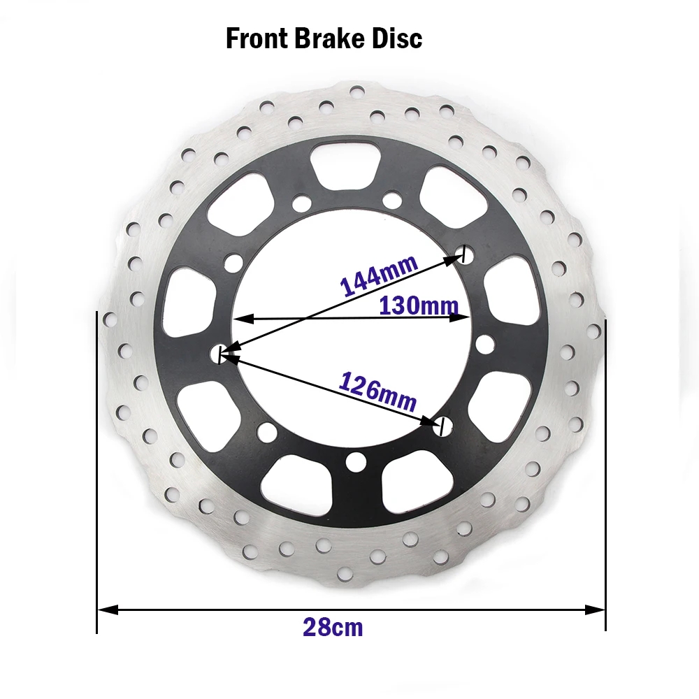 280mm 242mm Motorcycle Brake Rotor Front Rear Disc Brake Set For Kawasaki KL650 KLR650 KL KLR 650 2008 2009 2010 2011 2012-2018