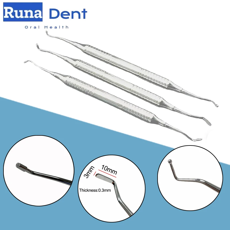 

Набор из 3 стоматологических инструментов: двусторонние шпатели из нержавеющей стали, аппликаторы для композитной смолы, инструменты для зуботехнической лаборатории