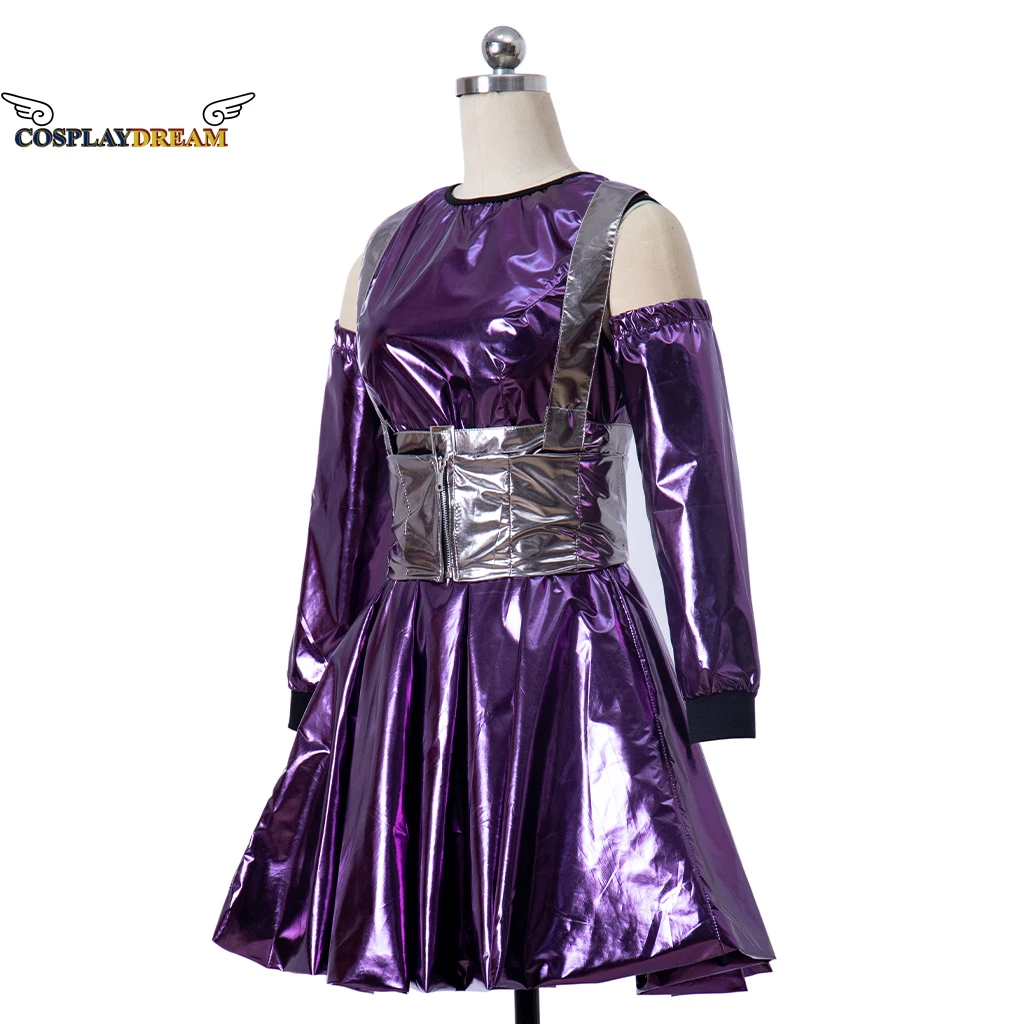 RAIN ON ME Ariana Grande Lady Cosplay Costume Adult Women Outfit Sexy Purple Dress Set for Cocktail Party Skirt Halloween Outfit