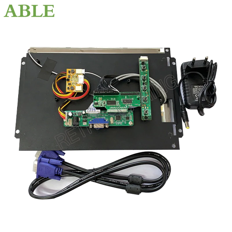 HDMI 10.1/10.4inch LCD Screen Arcade Monitor LVDS 16:9/16:10/4:3 Ratio Screen + Display & Power Cable for Bartop Game Machine