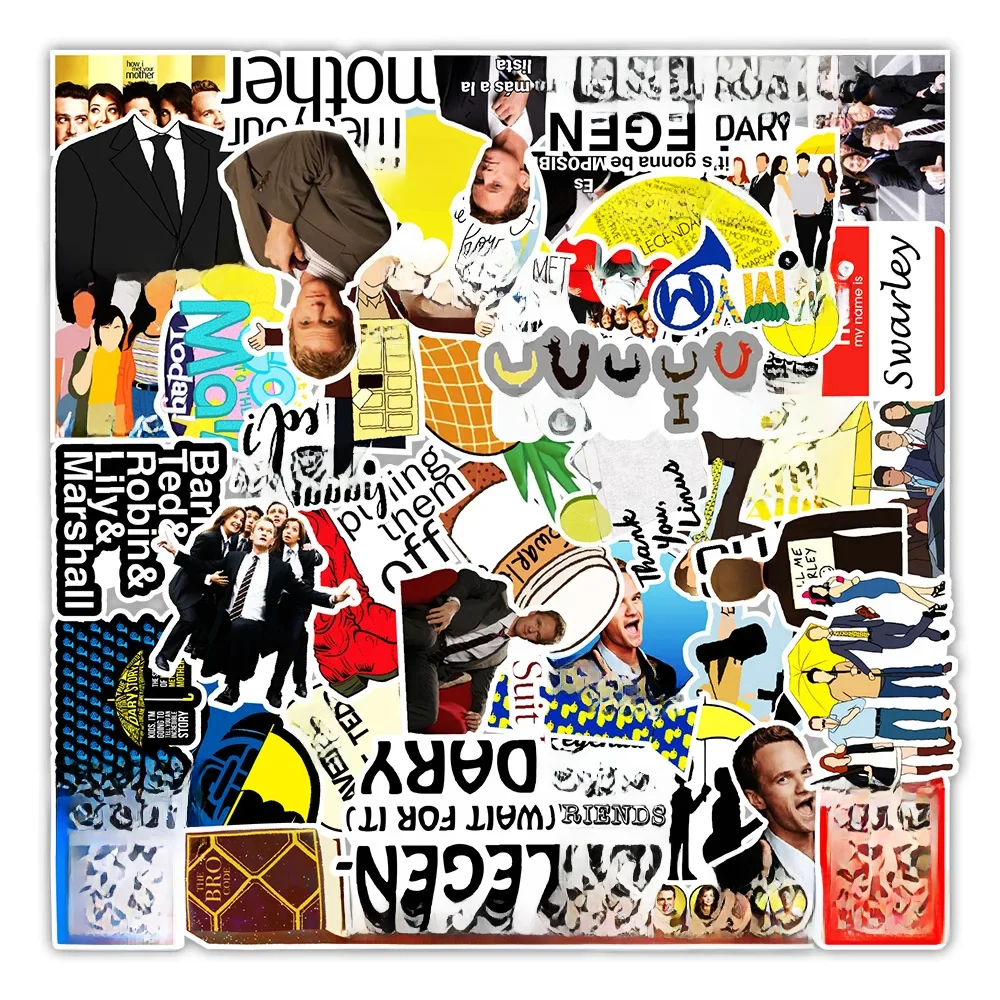 10/30/50PCS émission de télévision comment j'ai rencontré votre mère autocollants esthétique ordinateur portable bouteille d'eau étanche Graffiti HIMYM autocollant Packs enfant jouet