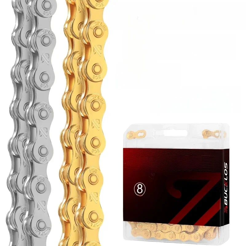 AliExpress BUCKLOS 8 Speed Bicycle Chain 116 Links Road Mountain Bike Chain Stainless Ultralight Universal MTB Chain Bicycle Accessories