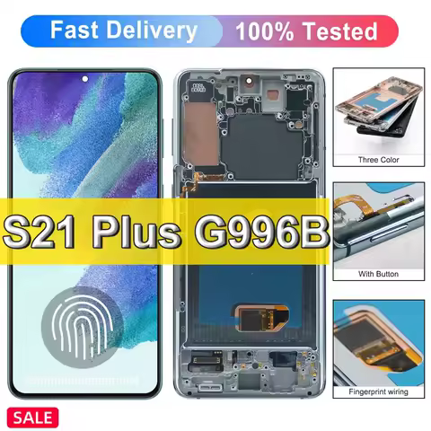 6.7" S21 Plus Super AMOLED Screen for Samsung Galaxy S21P 5G Lcd Display G996B G996B/DS Digital Touch Screen Replacement +Frame