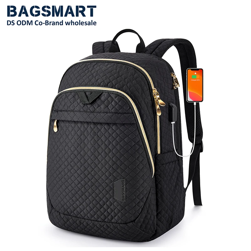 BAGSMART-mochila escolar para mujer, bolso para portátil de 15,6 pulgadas, bolsa para libros universitarios, mochila informal de viaje