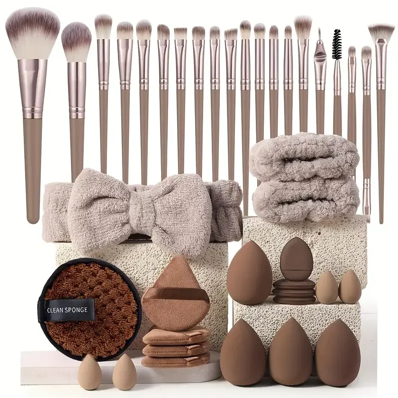 Juego de herramientas de maquillaje de 20/40 piezas, juego de brochas de maquillaje, juego completo de brochas de maquillaje, juego de herramientas de brochas para base con herramientas de lavado de cara