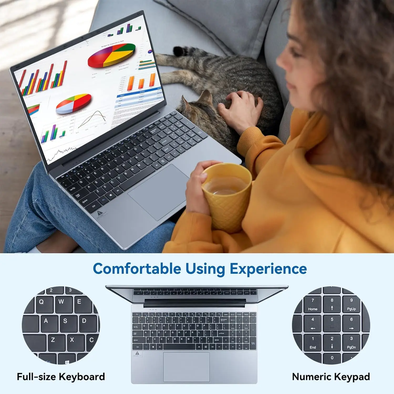 Acer Celeron Quad-Core Laptop 15.6" Windows 11 IPS Display 8 GB DDR4 256 GB SSD 5000 mAh Battery C-S156