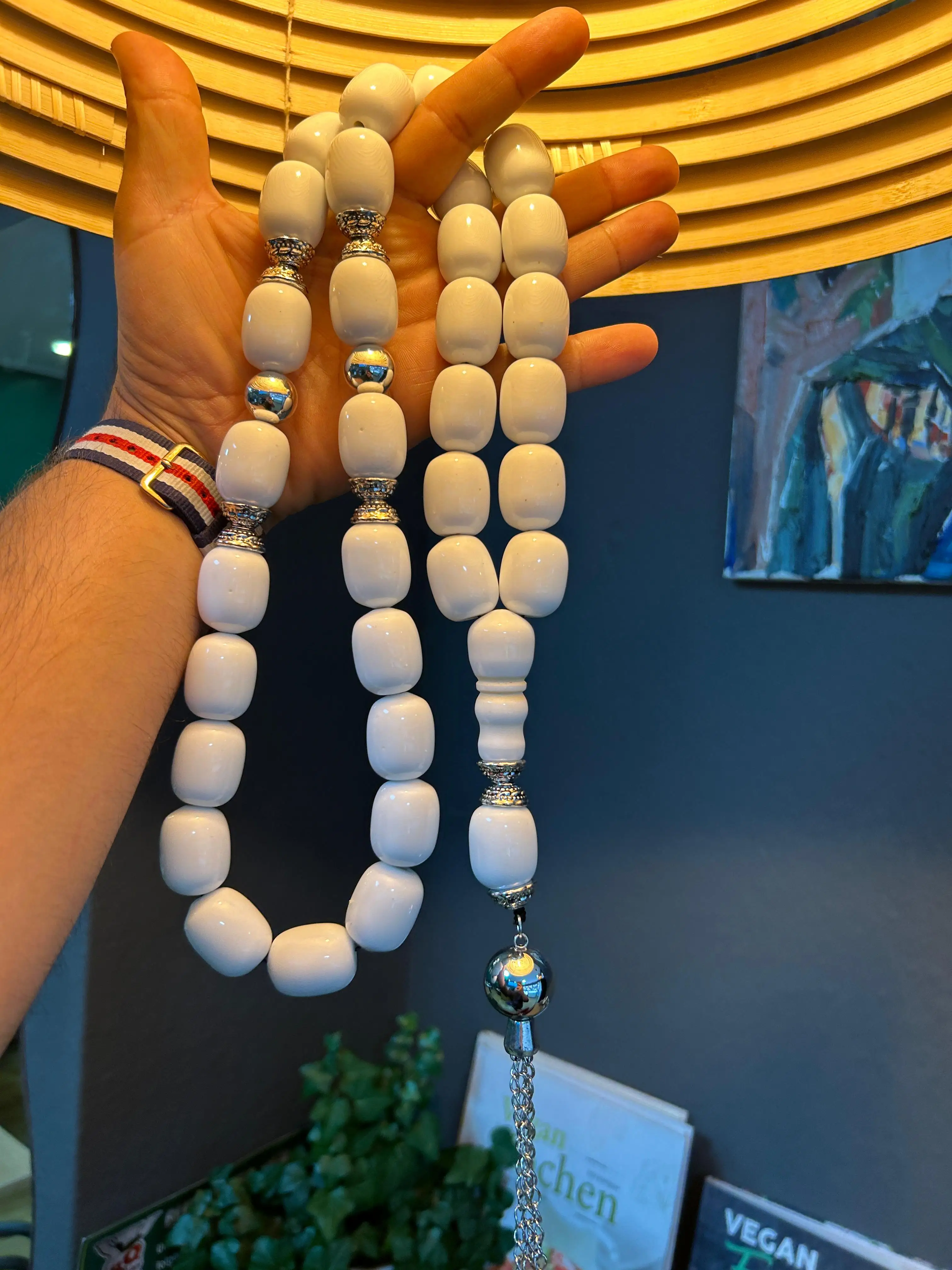 

Bakelite Ottoman Rare Faturan Big White German Amber Sandalous Misbaha Prayerbeads Rosary Tasbih Tesbih İslam Subha T36