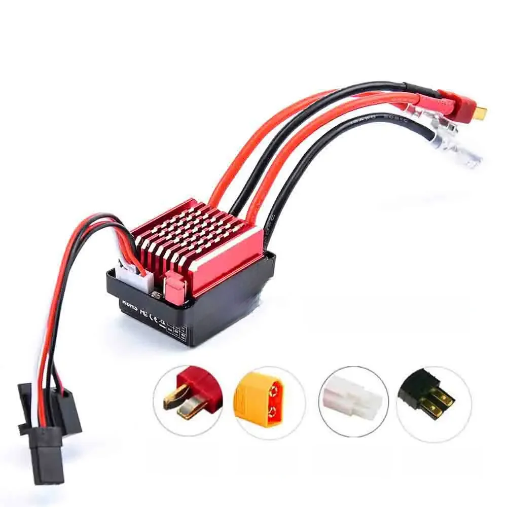 Contrôleur de vitesse électrique ESC brossé 60A 6V/2A BEC pour voiture 1/10 RC TRX TRX4 TRX6 D90 HSP Redcat 4WD camion Monster Crawler