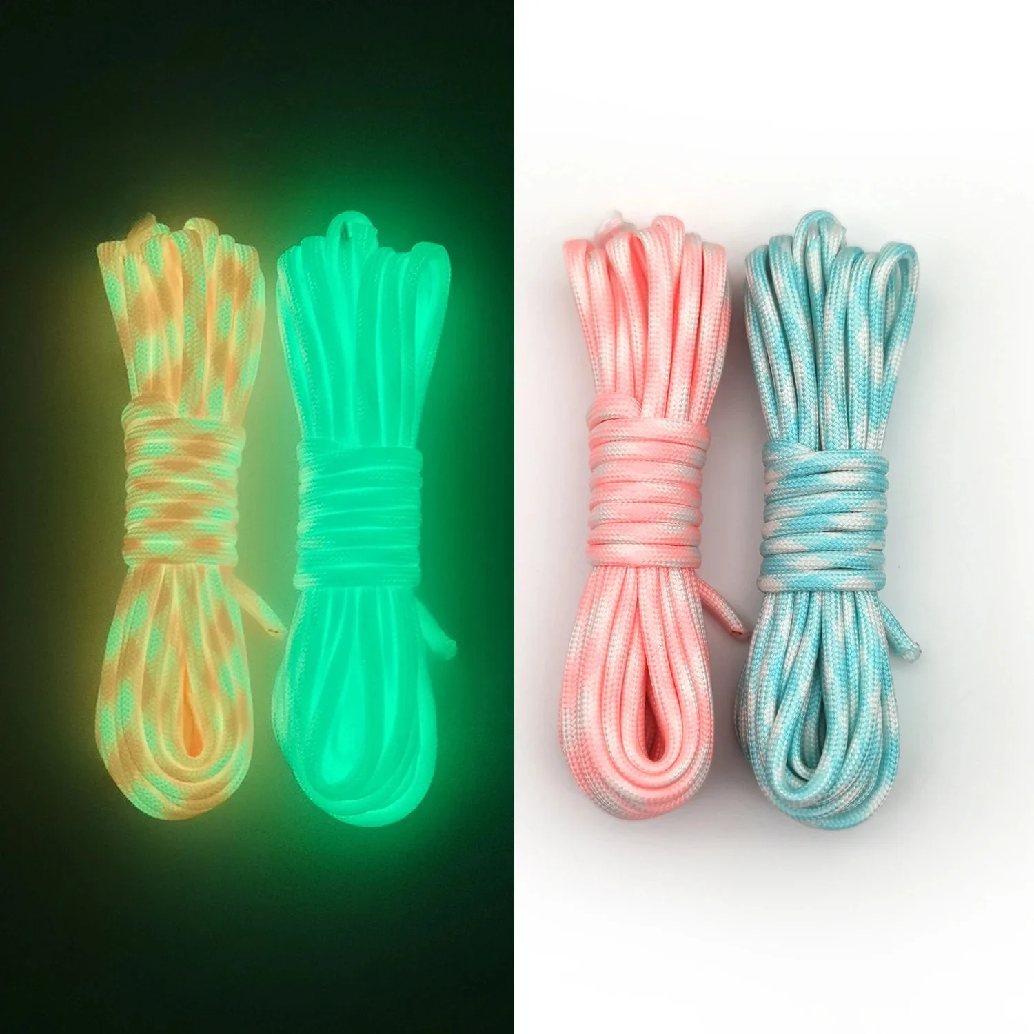 Corde de tente en paracorde lumineuse, longueur 5m/10m Dia.4Mm, 7 cœurs, pour randonnée, Camping, corde à linge, Bracelet, corde tressée, lanière
