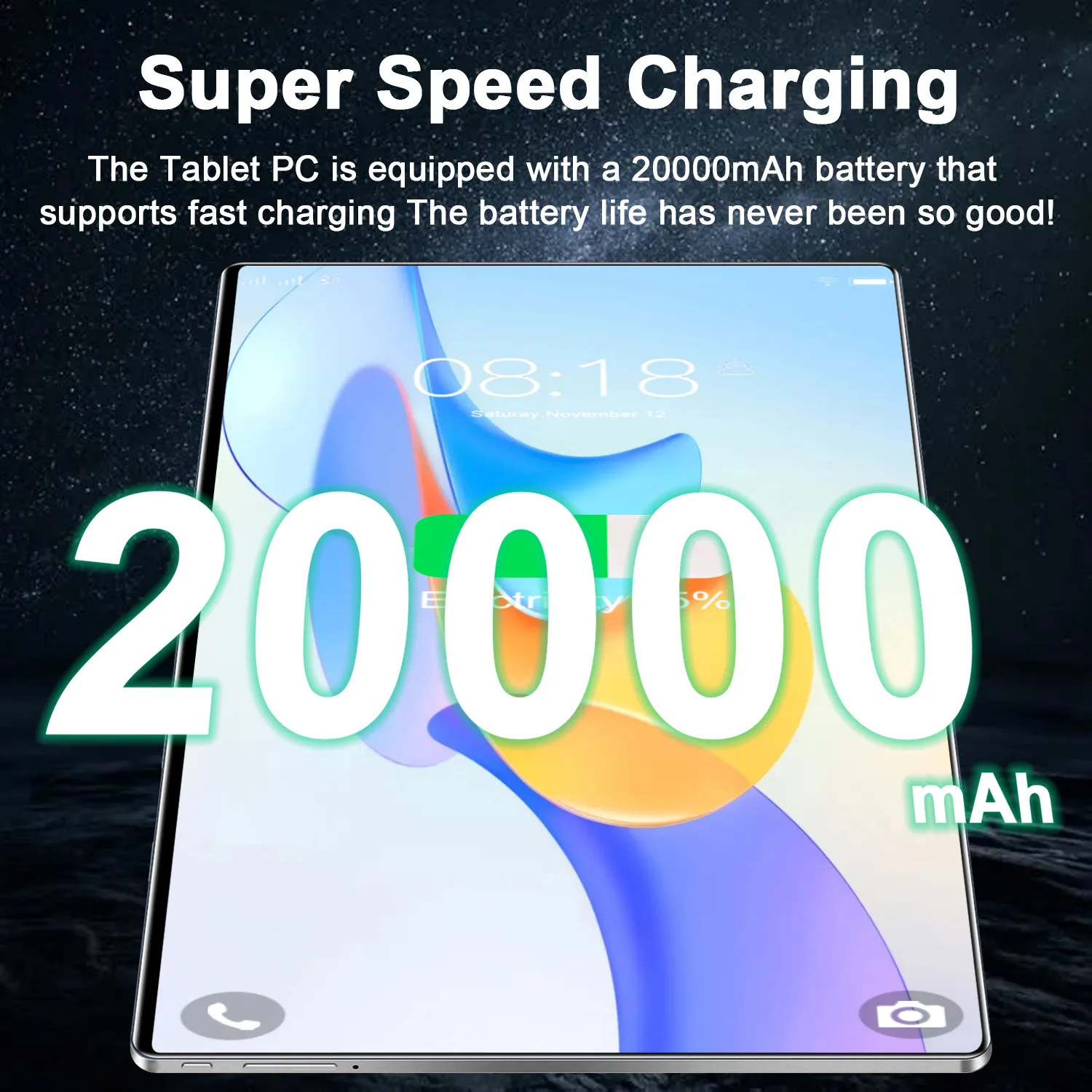 Tableta Android 5G 2026, Doble SIM, Doble Cámara, Android 13.0, 20000 mAh, 10.36 Pulgadas, Google Play, Procesador de 14 Núcleos, 16 GB de RAM, 1 TB de ROM, Tabletas PC