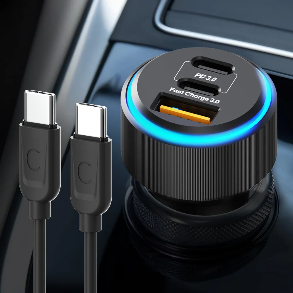 PPS 68W 3 Port High Speed Car Charger