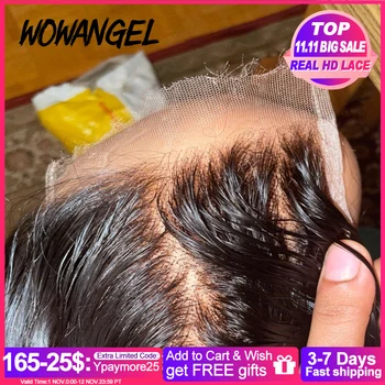 바디 웨이브 5X5/6X6/7X7 HD 레이스 클로저 전용 멜트 스킨 Vrigin Hair 감지할 수 없는 스위스 레이스 클로저 정면 100% 인간의 머리카락