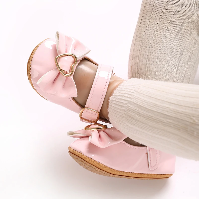 Süße Frühlings- und Herbst-Babyschuhe für 0-18 Monate, Prinzessinnen-Schuhe mit Niedlicher Schleifendekoration, PU-Weichsohle, Rutschfeste Laufschuhe für Kleinkinder – Detail 13