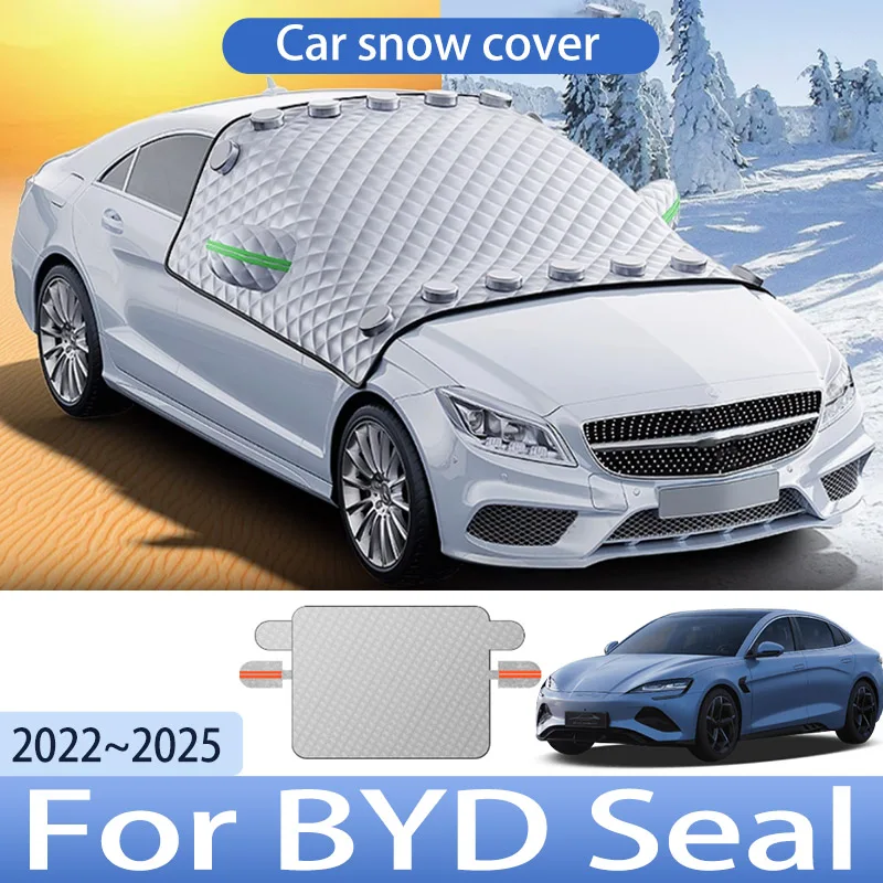 

Car Snow Cover For BYD Seal 2022~2025 2023 2024 Upgrad Front Windshield Shield Protector Snow Ice Cover Auto Exterior Accessorie