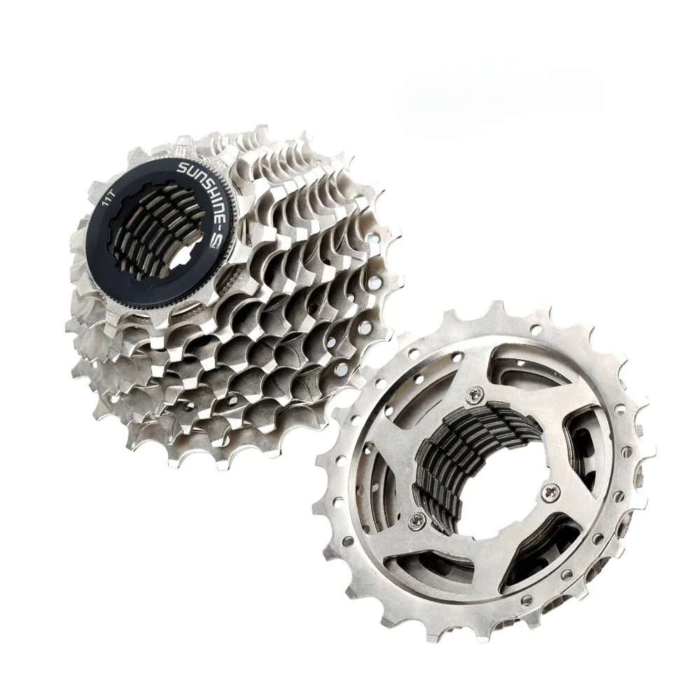 AliExpress SUNSHINE-SZ Sunshine Race Road Bike Freewheel 10S 11-21T/11S 11-21T Cassette and KMC X10 X11 Silver Black Chain Road Racing Flywheel