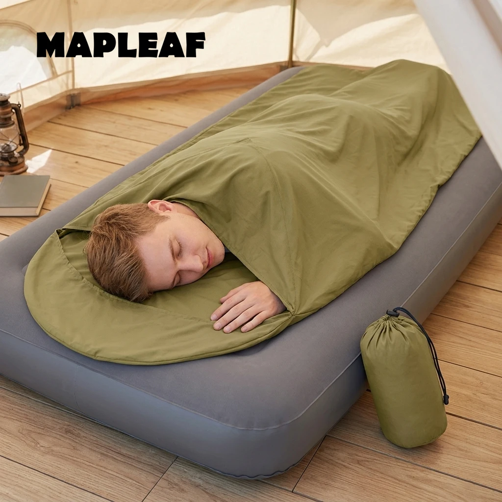 MAPLEAF Sleeping Bag Liner Lightweight Portable Summer Camping Sheet Outdoor Travel Hiking Backpacking Sleeping Bags
