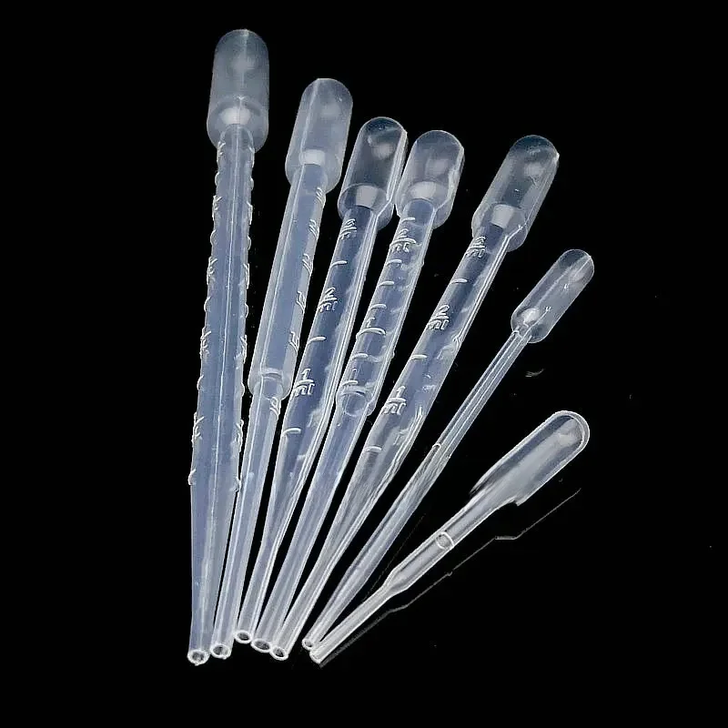 Pipette pasteur en plastique pour expérience scolaire, compte-gouttes de transfert, 50 pièces, 100 pièces, laboratoire 0.2ml 0.5ml 1ml 2ml 3ml 5ml 10ml