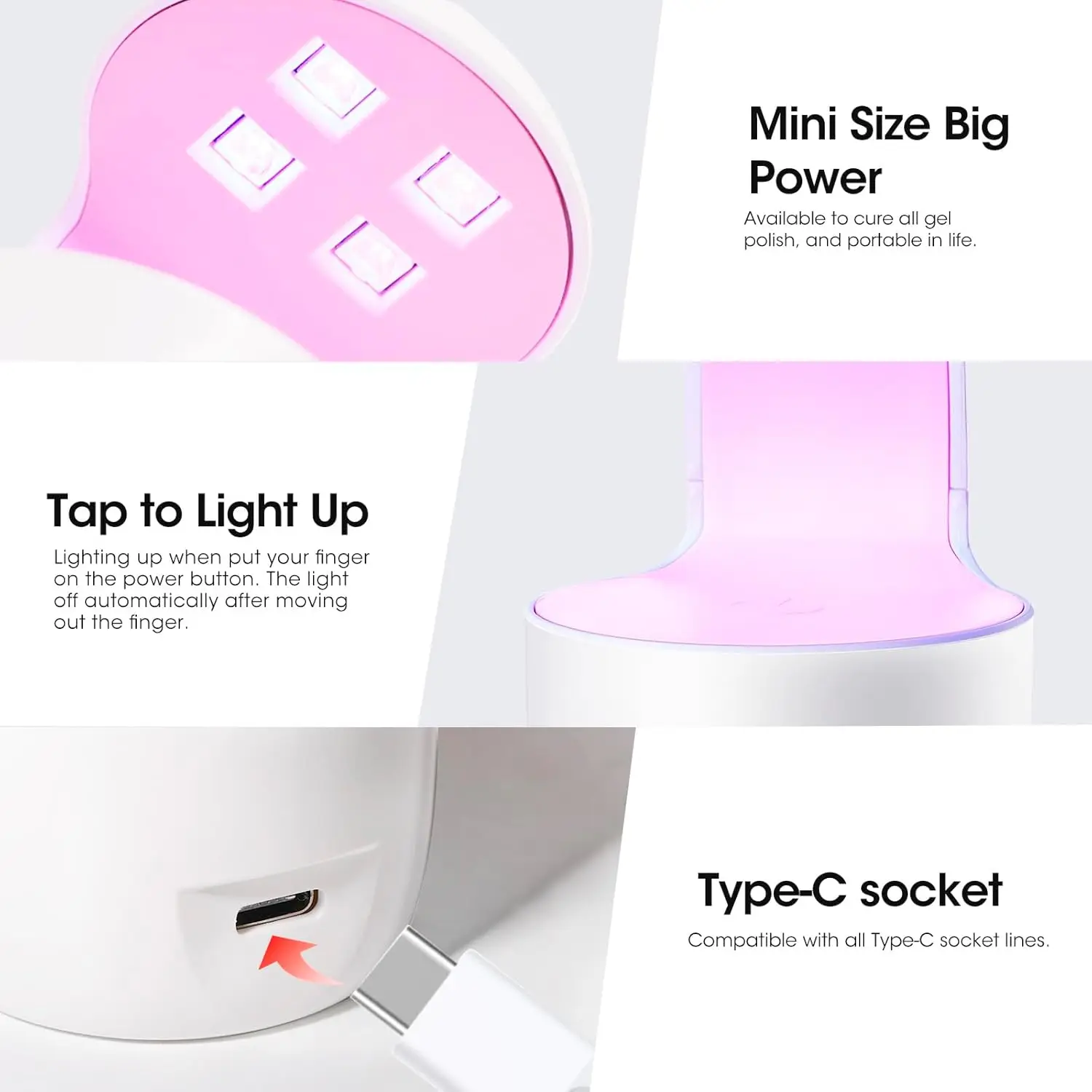 Gellen Solid Nail Glue Gel Kit 8g Glue with Mini UV Led Lamp Press on Acrylic Nails For Manicure Goods Woman Gifts