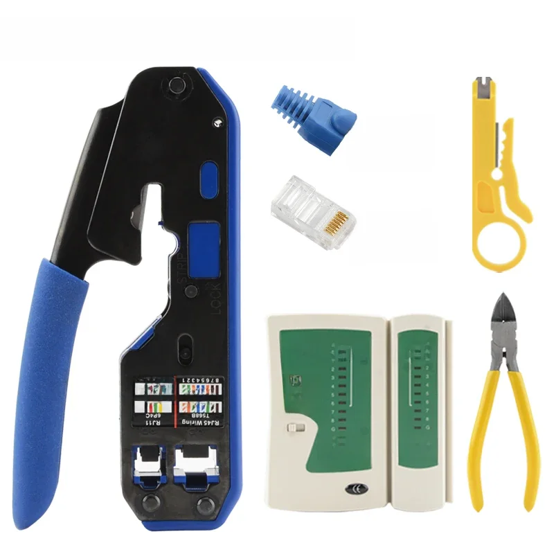 Szczypce do zaciskania RJ45 szczypce do zaciskania kabli sieciowych szczypce do zaciskania przewodów szczypce do zaciskania przewodów ethernet szczypce RJ45 RJ12 RJ11 cat6 cat5e cat5 — zdjęcie 2
