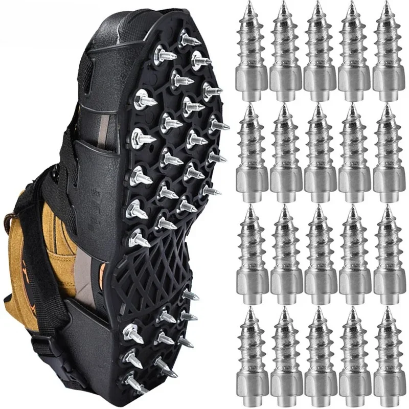 Clous à vis antidérapants pour semelles de neige, 10 à 20 pièces, pour voiture, moto, vélo, camion, pneu tout-terrain, pointes antidérapantes et anti-glace, clous en alliage