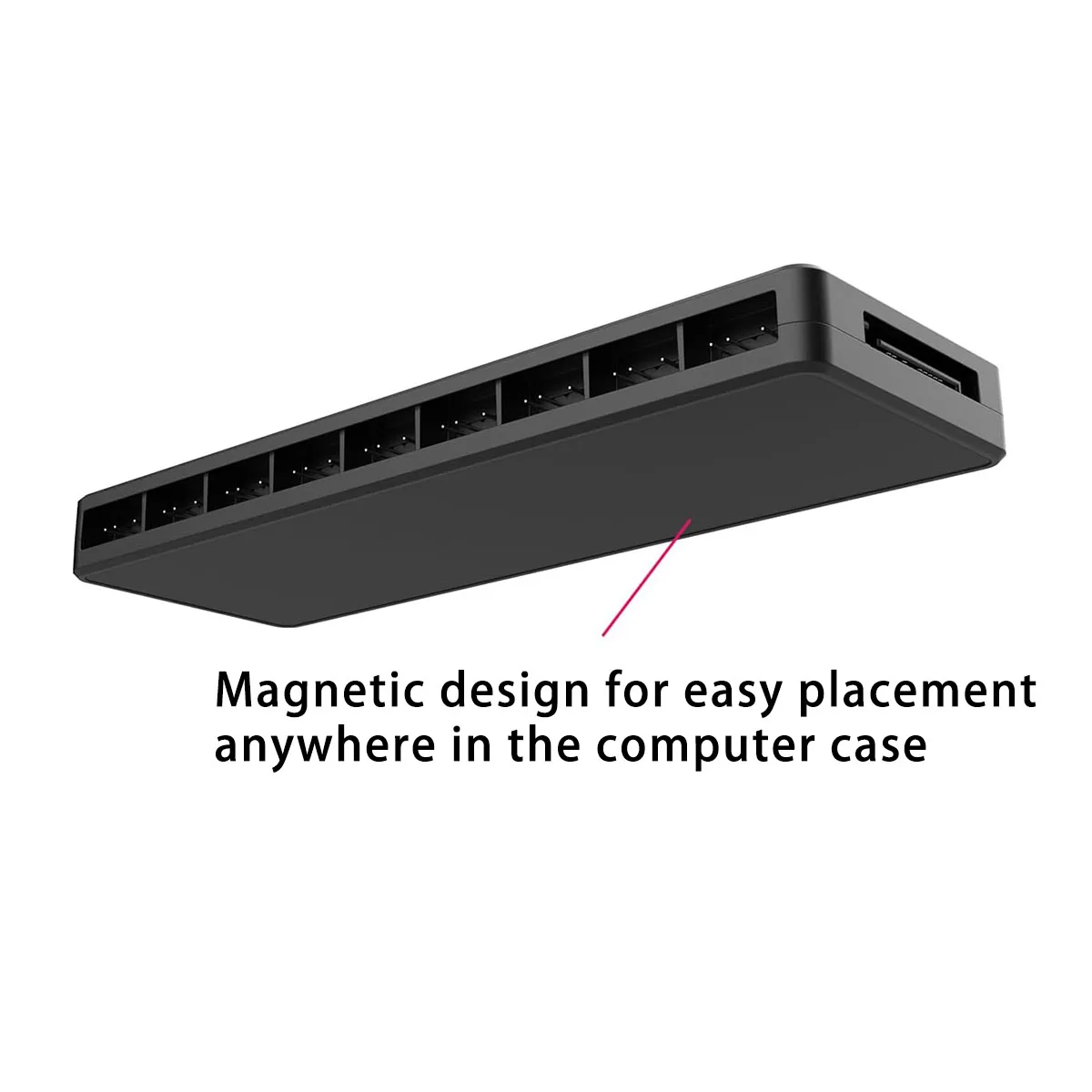 Dual 9-Channel ARGB Fan Hub PWM Integrated Controller 5V 3-Pin PC Cooling with Remote / Standard Edition-Batteries not included