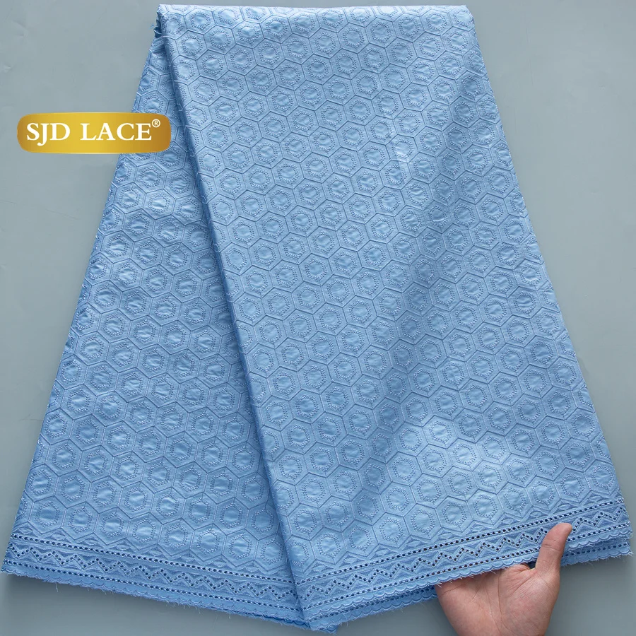 

SJD LACE Африканская хлопковая кружевная ткань Мужской костюм 2025 Высокое качество Нигерийское кружево Швейцарская вуаль Кружева для женщин Вечерние платья Шить 4673