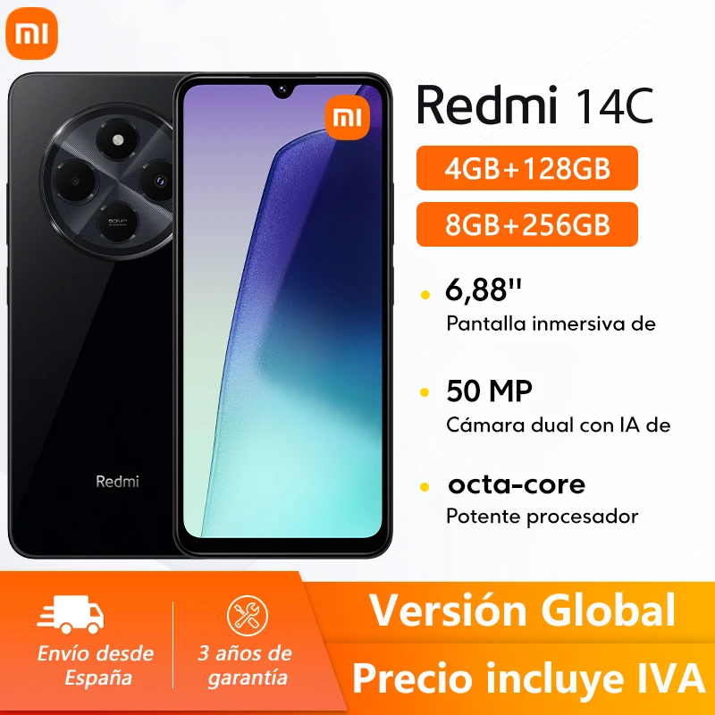 Redmi 14C Xiaomi Global Version Smartphone 128Gb/256Gb Mtk Helio G81 Ultra 50Mp Camera 5160Mah 6.88