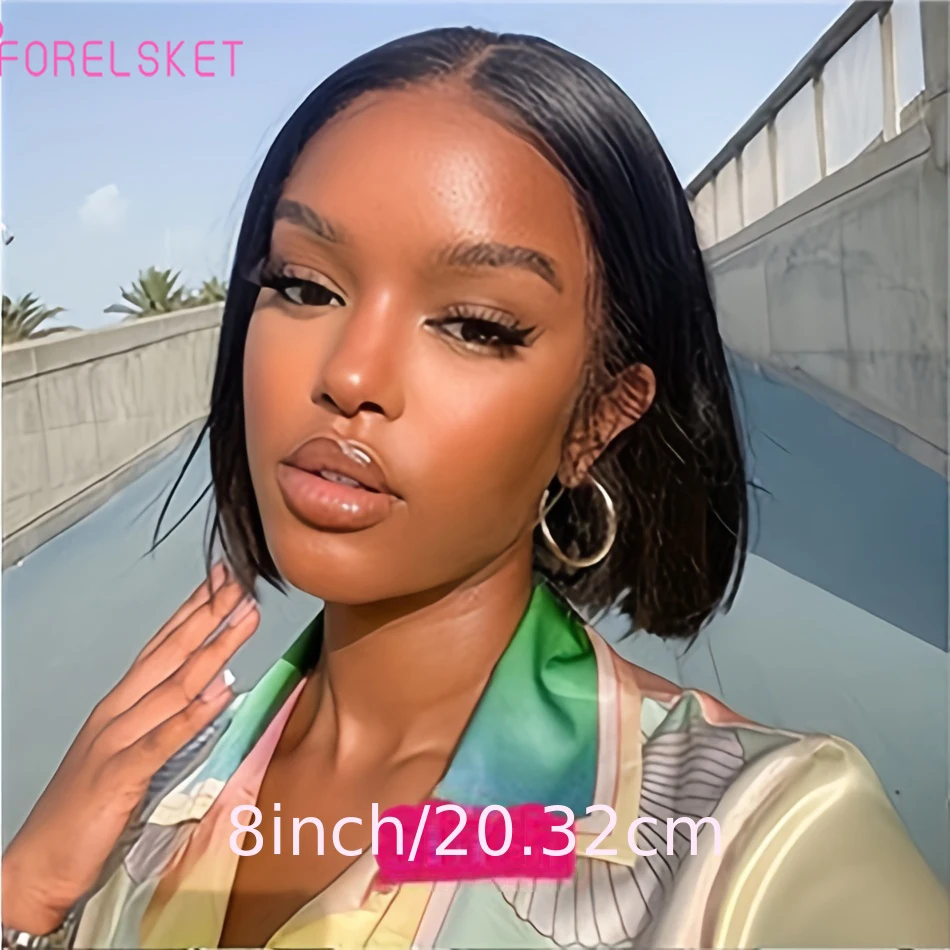 Bob Style Human Hair Wig Lace Front 150% Density Pre-Plucked Natural Hairline - Versatile Lengths 8-16 Inch - Comfort Fit Cap