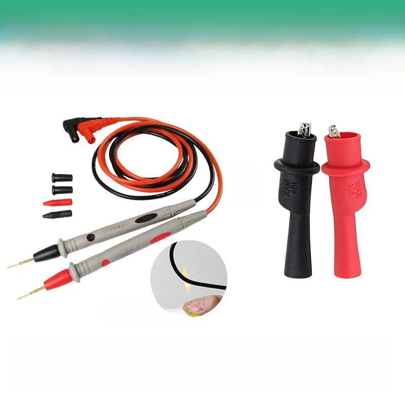 2 szt. 20A/1000V multimetr cyfrowy przewody pomiarowe sonda kabel silikonowy do zacisku testowego interfejsu 2mm uniwersalny kabel testowy — zdjęcie 2