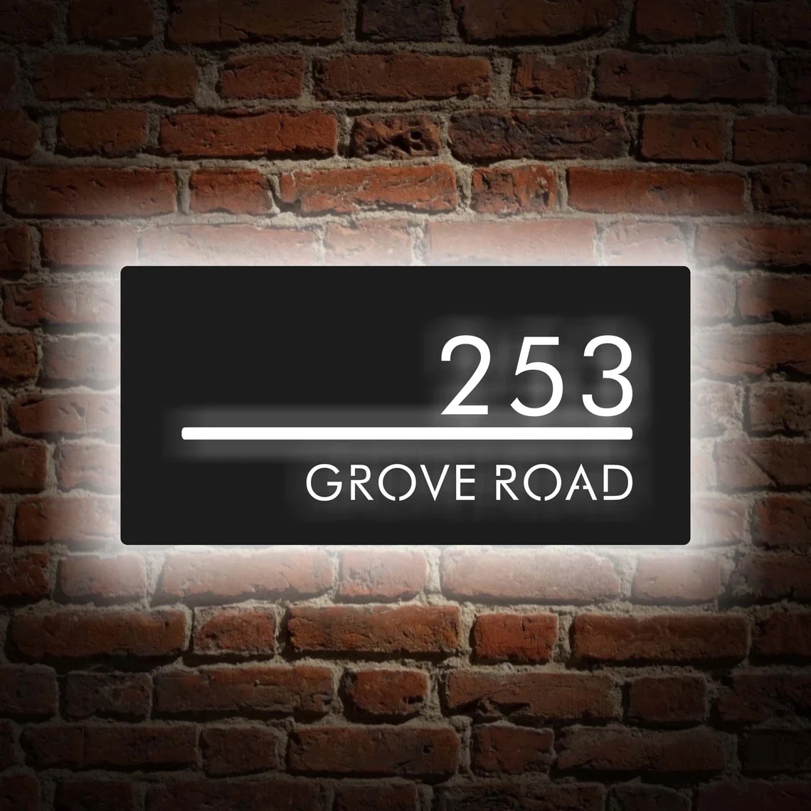 

Custom House Number Sign,Personalized Address Plaque,Illuminated House Sign,Address Number Sign,Door Sign