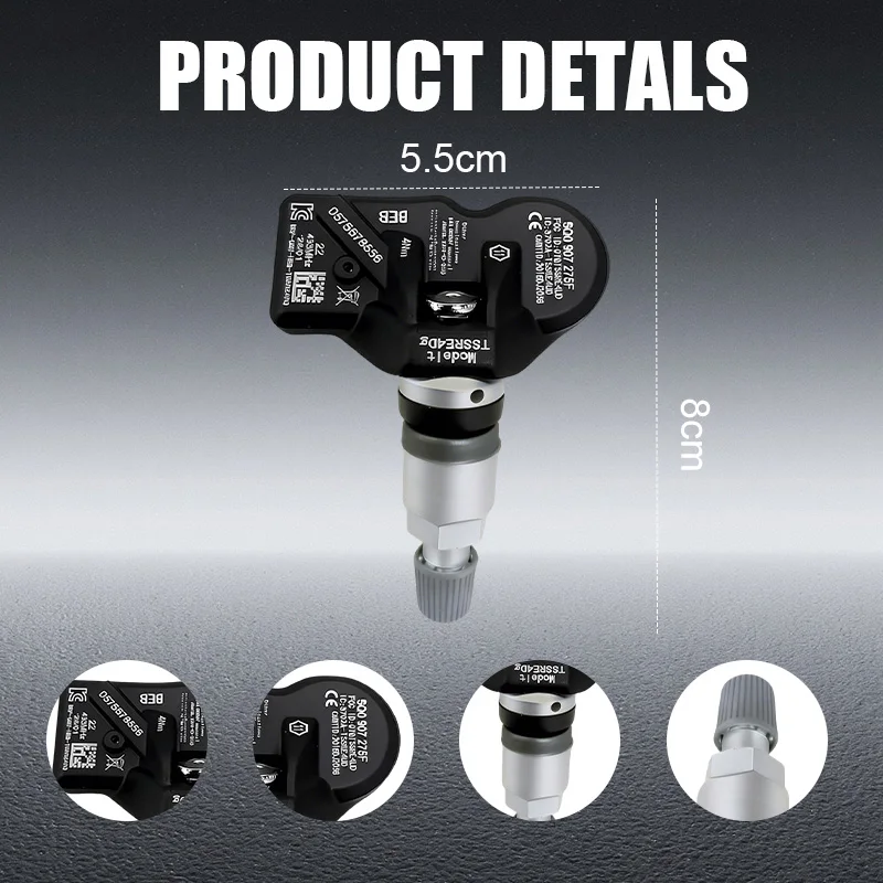 1/4PCS Tire Pressure Monitor System Fit for Audi A3 A6 A7 A8 RS5 6 Skoda Volkswagen Porsche Replacement For 5Q0907275 5Q0907275B 4