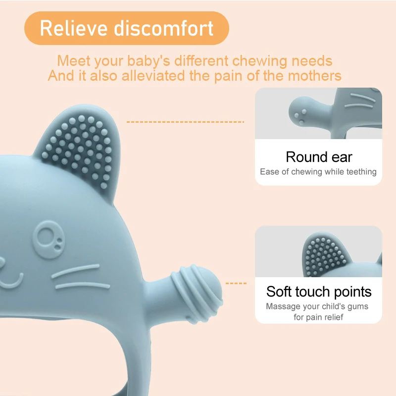 TYRY.HU, 1 Uds., juguete de silicona para bebés, juguetes para moler los dientes, guantes de conejo, juguete para la dentición, juguetes para la dentición para niños, palo Molar para recién nacidos, regalos para bebés