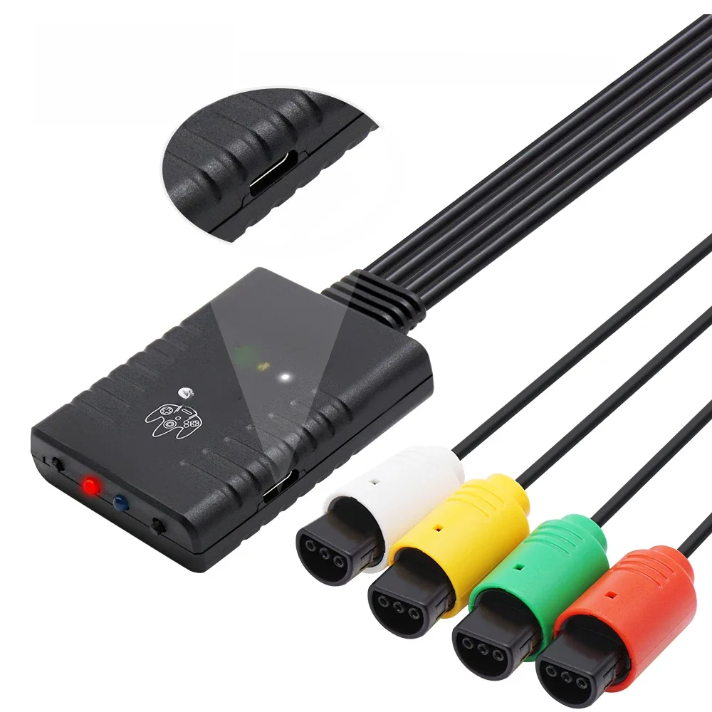 RetroScaler BlueRetro Bezprzewodowy kontroler gier Adapter do konsoli Nintendo 64 N64 Obsługa do czterech bezprzewodowych kontrolerów gier — zdjęcie produktu 7