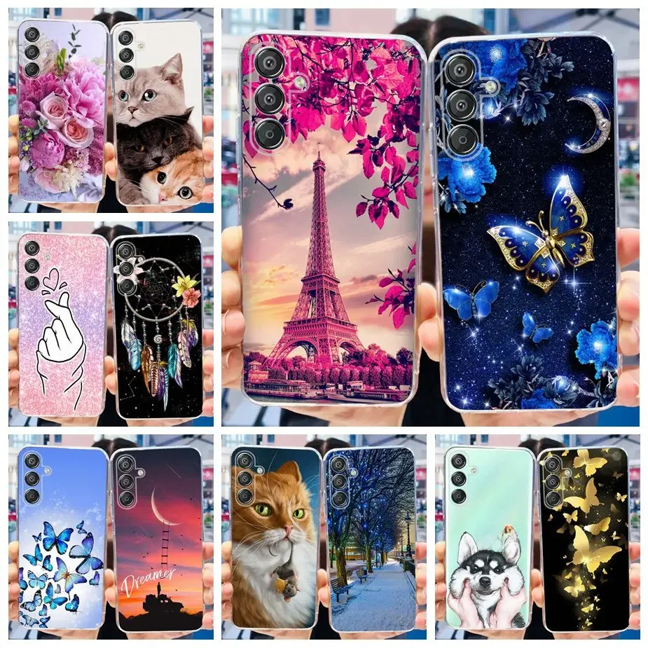 Pour Samsung Galaxy A15 5G étui SM-A156B luxe peint couverture clair Silicone coque de téléphone pour Samsung A15 A 15 GalaxyA15 coque souple