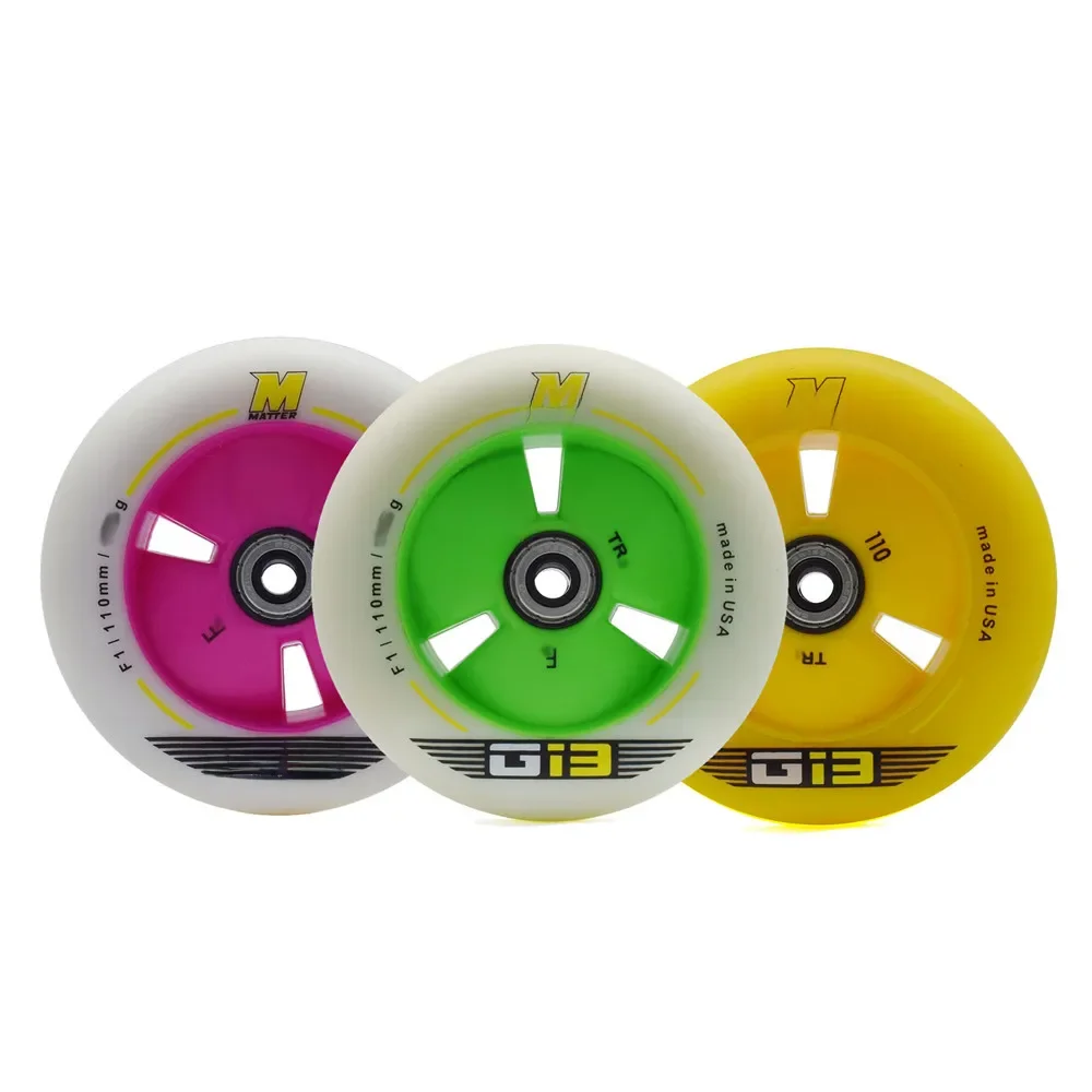 Super Worth 2 sztuk 110mm prędkość liniowa łyżwy koła materii G13 prędkości jazdy na łyżwach F1 zielony żółty różowy opona BSB wysokiej łożyska — zdjęcie 2