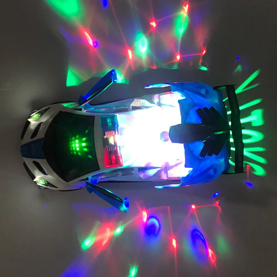 Transforming Toy Car Electric Light Music Rotating Police Car Automatic Toy Car Car Boy Car Toy Gift for Kids ,Without Battery