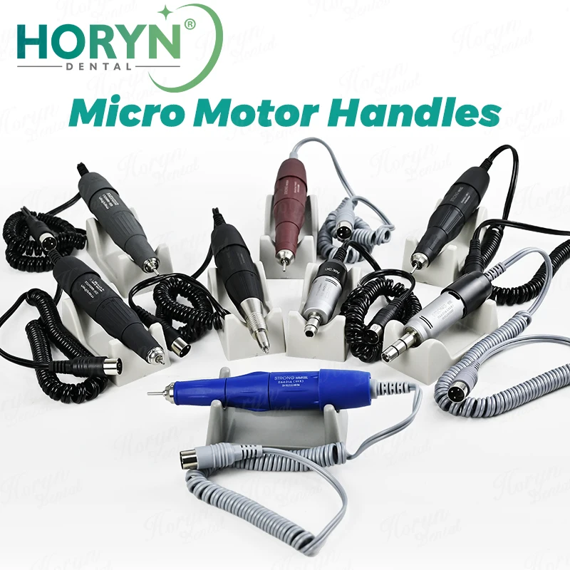 Horyn Dental Lab Electric Grinding Handpiece 2.35mm Chuck Micromotor Polishing Handle High Speed Nail Drill Tool 35000RPM
