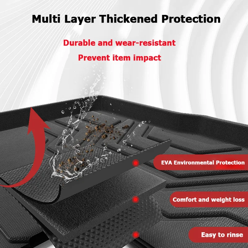 Car Rear Trunk Mat Waterproof Protective Liner Trunk Tray Floor Mat Auto Accessories for Mazda CX30 CX 30 CX-30 2024 2020~2023