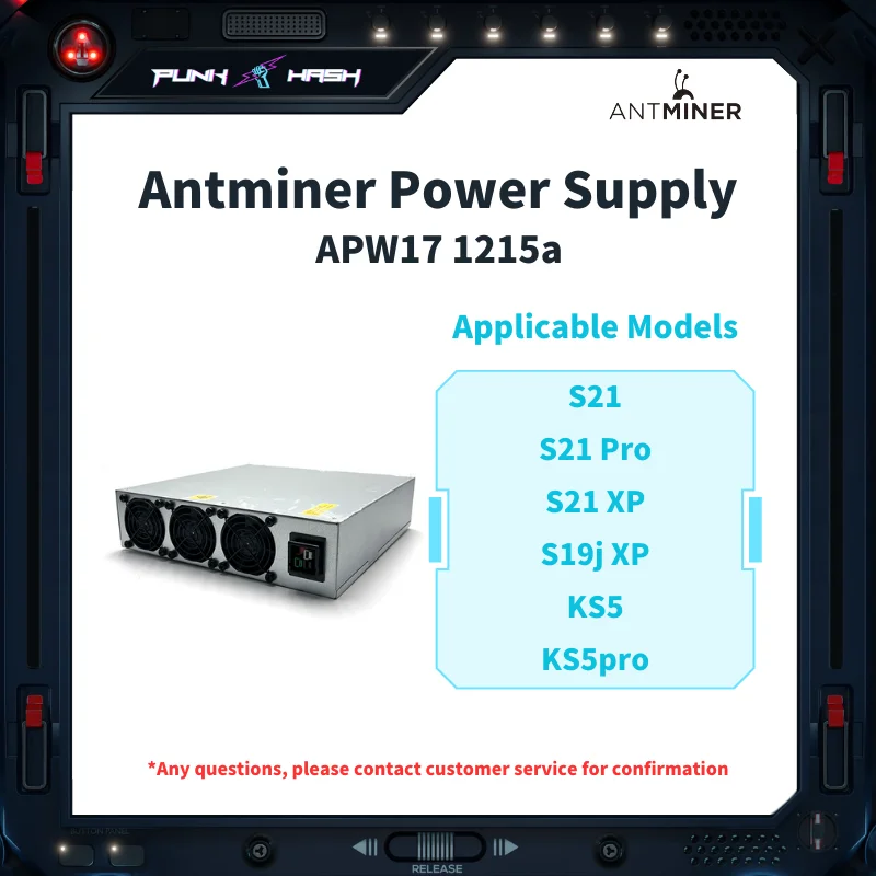 Bitmain Antminer PSU ASIC Miner Voeding APW17 APW11 APW12 Mijnwerker Onderdelen voor S19 S21 L7 T21 KS3 Half Jaar Garantie