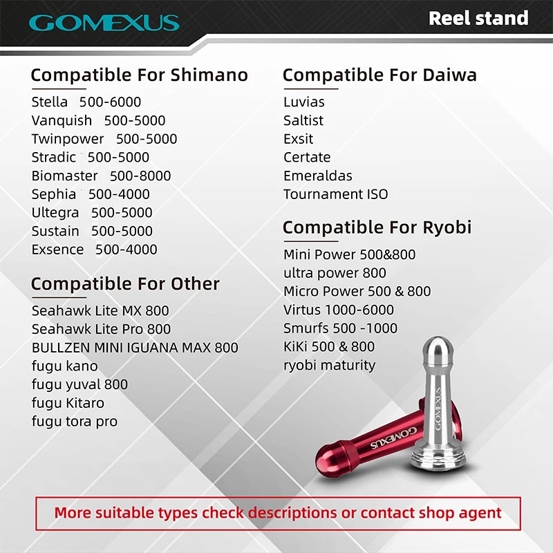 Gomexus Spinning Reel Stand R1 For Shimano Stradic FL Stella Daiwa Luvias 19 Certate LT 1000 - 4000 Protect Reels