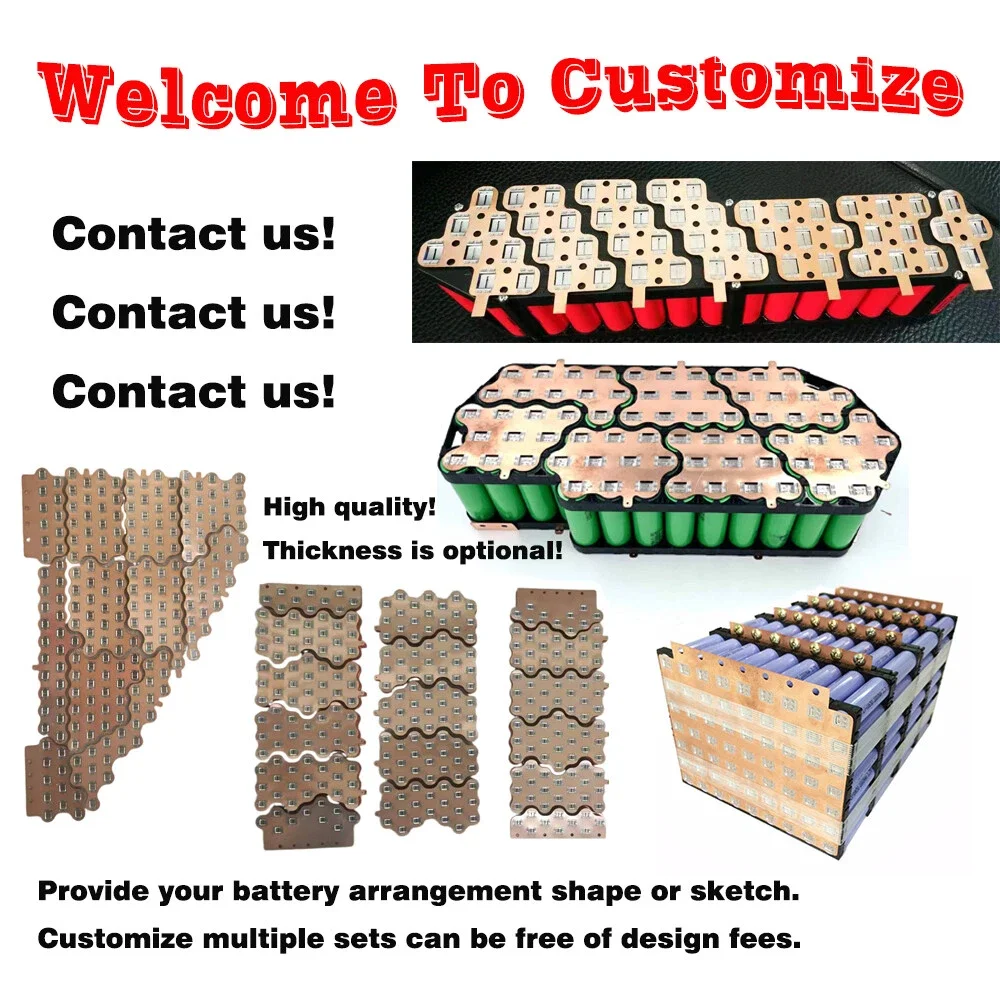 WELLGO 1P-8P 26650 Battery Spot Welding Nickel Plated Copper Strips 26.2MM Spacing Square No Spacer Copper Nickel Busbars view 6