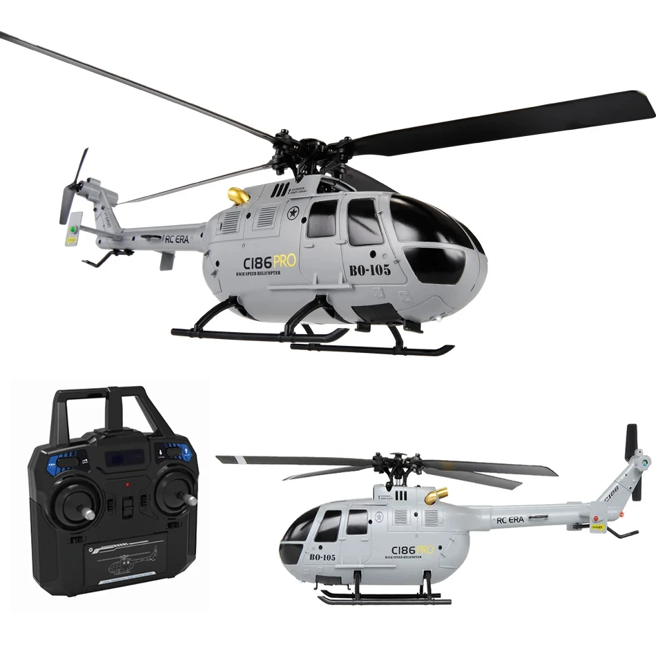 

C186 Pro B105 2.4G RTF RC Helicopter 4 Ppropellers 6 Axis Electronic Gyroscope for Stabilization Remote Control Hobbies Toys